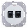 DOBLE TOMA TELEFONO 6 VIAS PORCELANA BLANCO PACK con referencia 31-706-17-2 de la marca FONTINI.