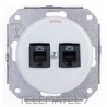 DOBLE TOMA TELEFONO 6 VIAS PORCELANA NEGRO PACK con referencia 31-706-27-2 de la marca FONTINI.