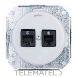 DOBLE RJ45 CATEGORIA 6 PORCELANA BLANCO PACK con referencia 31-707-17-2 de la marca FONTINI.