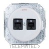 DOBLE RJ45 CATEGORIA 6 PORCELANA BLANCO PACK con referencia 31-707-17-2 de la marca FONTINI.