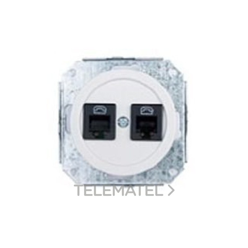 DOBLE TOMA TELEFONO 6 VIAS MARRON PACK con referencia 35-706-03-2 de la marca FONTINI.