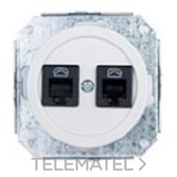 DOBLE TOMA TELEFONO 6 VIAS BLANCO NIEVE PACK con referencia 35-706-05-2 de la marca FONTINI.