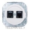 DOBLE TOMA TELEFONO 6 VIAS BLANCO NIEVE PACK con referencia 35-706-05-2 de la marca FONTINI.
