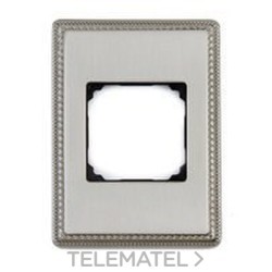 MARCO LATON 1 ELEMENTO METALICO/A CUADRADO NIQUEL SATINADO PACK con referencia 39-821-51-2 de la marca FONTINI.