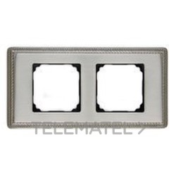 MARCO LATON 2 ELEMENTOS METALICO/A CUADRADO PATINE PACK con referencia 39-822-53-2 de la marca FONTINI.