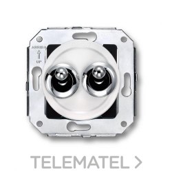 Doble interruptor manecilla 10A 250V cromo blanco (Pack) con referencia 65300262 de la marca FONTINI.