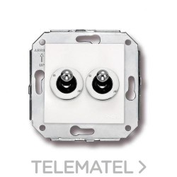 Interruptor doble ROCKING 10A cromo blanco (Pack) con referencia 67300262 de la marca FONTINI.