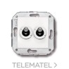 Interruptor doble ROCKING 10A cromo blanco (Pack) con referencia 67300262 de la marca FONTINI.