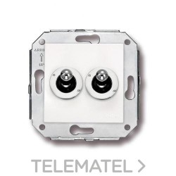 Conmutador doble ROCKING 10A 250V cromo blanco (Pack) con referencia 67302262 de la marca FONTINI.