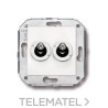 Conmutador doble ROCKING 10A 250V cromo blanco (Pack) con referencia 67302262 de la marca FONTINI.