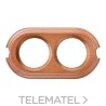 Peana tubo 2 elementos 2 entradas vertical madera miel (Pack) con referencia 30842192 de la marca FONTINI.