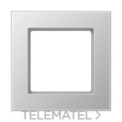 Marco A550 simple aluminio termoplástico con referencia A5581BFAL de la marca JUNG.