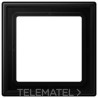 Marco simple 81x81mm LS 990 lacado mate negro mate para montaje horizontal o vertical con referencia LS981SWM de la marca JUNG.