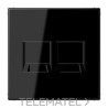 Placa modular Jack-Radiall 2 tomas LS1969-2WESW LS negro con referencia LS1969-2WESW de la marca JUNG.