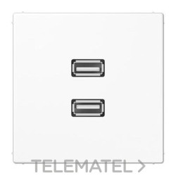 Placa 2xUSB blanco alpino para Serie LS con referencia MALS1153WW de la marca JUNG.