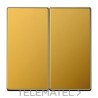 Tecla doble LS990 oro con referencia LS995GGO de la marca JUNG.