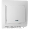 Pulsador luminoso 10A 250V 83x81 tornillo blanco con referencia ERP04ILU de la marca SOLERA.