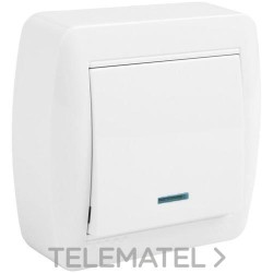 Conmutador unipolar luminoso Serie MURAL 10A 250V con referencia MUR02ILU de la marca SOLERA.