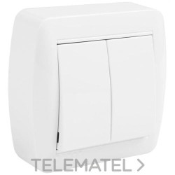 Conmutador doble Serie MURAL 10A 250V con referencia MUR12U de la marca SOLERA.