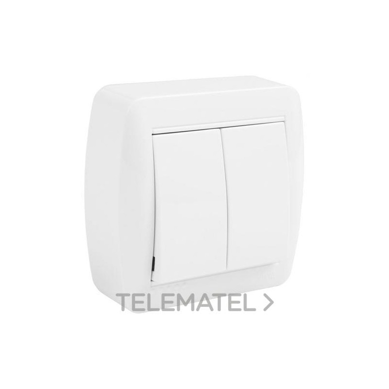 Conmutador doble Serie MURAL 10A 250V con referencia MUR12U de la marca SOLERA.