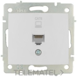 Toma datos R45 categoría 6 Serie Europa 83x81 blanco con referencia ERP88 de la marca SOLERA.