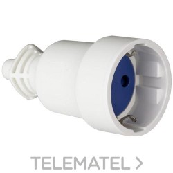 Base móvil 2P+T, 16A 250V PVC sujetacables abatible para fácil embornamiento blanco con referencia 707CB de la marca SOLERA.