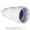 Base móvil 2P+T, 16A 250V PVC sujetacables abatible para fácil embornamiento blanco con referencia 707CB de la marca SOLERA.