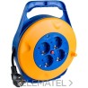 Enrollacables 4 tomas bipolar H05VV-F 3G1mm² 10m con referencia 7412/1 de la marca SOLERA.