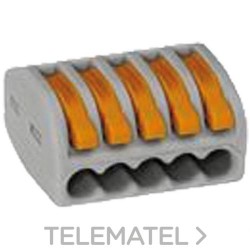 Regleta conexión para cable rígido flexible 5P para 5x4 con referencia CLE54 de la marca SOLERA.