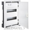Caja de distribucion de empotrar para 28 elementos marco y puerta metálicos color blanco con referencia MP28 de la marca SOLERA