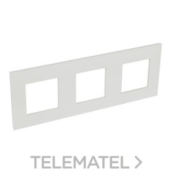 Placa VALENA NEXT con 3 elementos blanco con referencia 741003 de la marca LEGRAND.