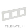 Placa VALENA NEXT con 3 elementos blanco con referencia 741003 de la marca LEGRAND.