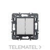 Conmutador doble VALENA NEXT 1P 10AX aluminio con referencia 741345 de la marca LEGRAND.