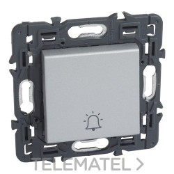 Pulsador campana VALENA NEXT 1P 6A aluminio con referencia 741358 de la marca LEGRAND.