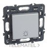 Pulsador campana VALENA NEXT 1P 6A aluminio con referencia 741358 de la marca LEGRAND.