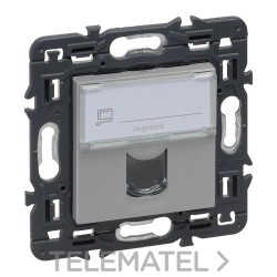 Base VALENA NEXT 1XRJ45 UTP categoría 6 aluminio con referencia 741375 de la marca LEGRAND.