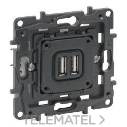 Base cargador doble USB A+A Niloé Step 250V con referencia 864024 de la marca LEGRAND.