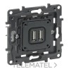 Base cargador doble USB A+A Niloé Step 250V con referencia 864024 de la marca LEGRAND.