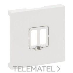 Frontal Niloé Step para base cargador doble USB A+A, blanco mate con referencia 864124 de la marca LEGRAND.