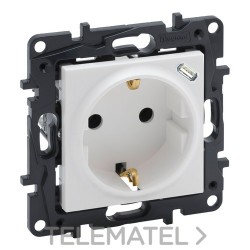 Base de corriente 2P+T con cargador USB C Niloé Step 250V, blanco mate con referencia 864127 de la marca LEGRAND.