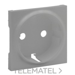 Frontal Niloé Step para base de corriente 2P+T, aluminio con referencia 864320 de la marca LEGRAND.