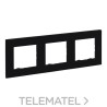 Placa Niloé Step, 3 elementos, negro mate con referencia 864573 de la marca LEGRAND.