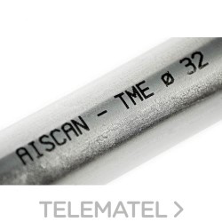 Tubo metálico enchufable diámetro 16mm con referencia TME16 de la marca AISCAN.