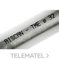 Tubo metálico enchufable diámetro 20mm con referencia TME20 de la marca AISCAN.