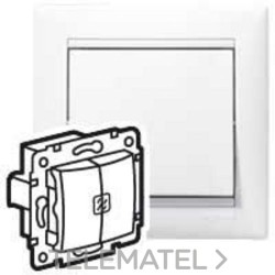 Doble conmutador luminoso VALENA blanco con referencia 774212 de la marca LEGRAND.