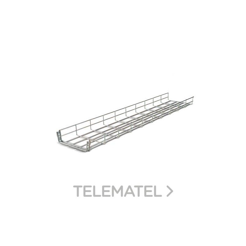 Bandeja metálica portacables de rejilla 60x100 electrozincado con referencia BMPZ610 de la marca AISCAN.