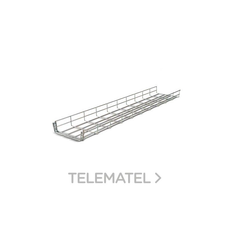Bandeja metálica portacables de rejilla 60x300 electrozincado con referencia BMPZ630 de la marca AISCAN.