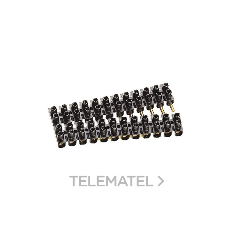 Regleta SUPREM 12 bornas PVC negra 6mm con referencia 034253 de la marca LEGRAND.