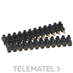 Regleta SUPREM 12 bornas PVC negra 10mm con referencia 034254 de la marca LEGRAND.