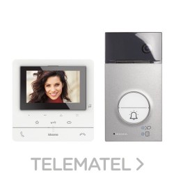 Kit vídeo 1 vivienda 2 hilos placa LINEA 3000 y monitor manos libres CLASSE 100 avanzado con referencia 364612 de la marca BTIC